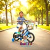 Children’s 16” Bike with Basket & Training Wheels- Blue