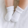 image_1786695335721 Newborn Baby Socks – Soft White Infant Socks with Ribbed Cuff