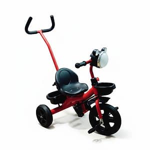 2025/12/1000569355.png Children’s Kids Pedal Tricycle with Parent Handle & Headlight – Red