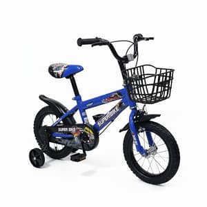 2025/12/1000600898.png Children’s 12" Bicycle with Basket & Training Wheels – Blue
