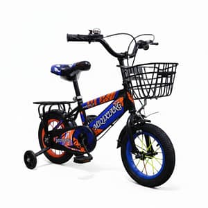 2025/12/1000600899.png 12" Children’s Bike with Carrier, Bell & Training Wheels – Blue
