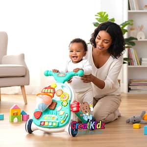 Lll (70) Multi-Function Baby Walker Ride-On with Parent Push Handle