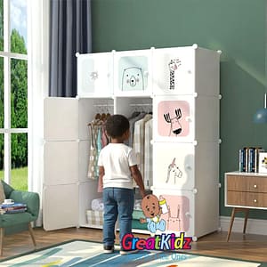 Photoroom-20250916_205330501 Modular Kids Wardrobe Closet with Cartoon Doors