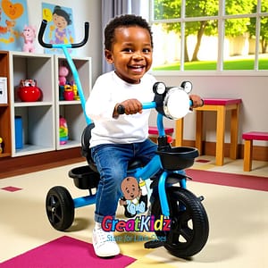 Photoroom-20250918_113615911 (2) Kids Tricycle with Parent Push Handle, Backrest & Basket –Blue
