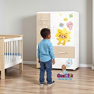 Kids Clothes Wardrobe Cabinet with Storage Drawers