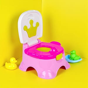 Toddler Potty Chair for Girls – Cute Pink Royal Trainer Seat-Pink