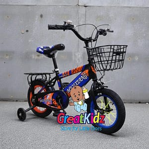 Photoroom-20251210_203038396-Photoroom 12" Children’s Bike with Carrier, Bell & Training Wheels – Blue