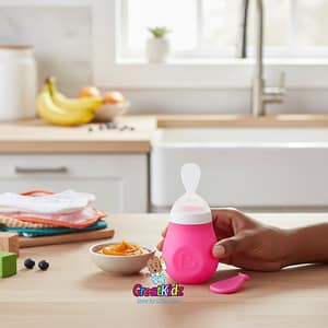 pP (28) Infant Food Dispensing Spoon | Squeeze Baby Feeding Bottle Spoon