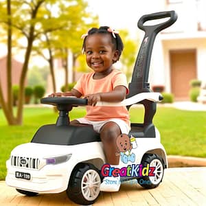 pP Kids Push Ride-On Car with Parent Handle | Toddler Ride-On Toy Car with Safety Guard