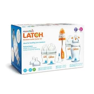 MUNCHKIN-NEW-STARTER-SET Munchkin Latch Newborn Bottle Starter Set 8 Piece – Anti-Colic Baby Feeding Gift Set