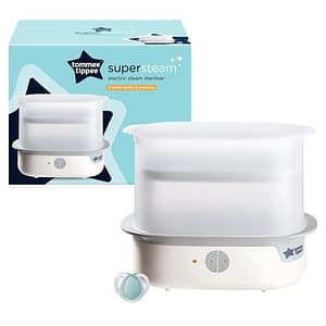 1 Tommee Tippee Super Steam Electric Steam Steriliser – Fast Baby Bottle Sterilizer for All Bottle Brands Baby Feeding Essentials