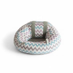 Product Beautifier-045c9299-2d2a-4dcf-8de5-c7f77523ce7a Baby Nest Lounger Cushion – Zig -Zag Green Print Newborn Baby Resting Nest
