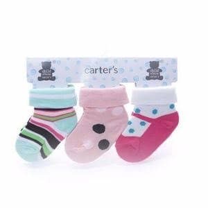Newborn Baby Socks – Different colour Infant Socks with Ribbed Cuff (3peices)