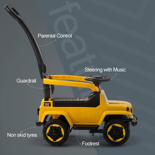 61Nim6asjoL._AC_SL1500_500x Kids Push Car with Parent Handle & Safety Guard – Jeep Ride-On Car with Lights & Steering Wheel | Toddler Push Along Car in 1-4 Years