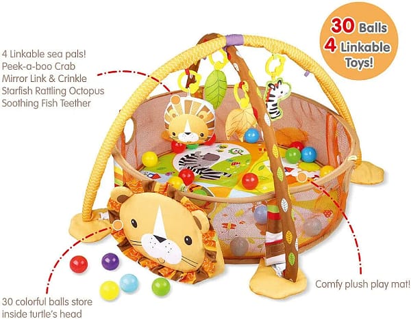71T3KQJxxKS._AC_UF1000,1000_QL80_FMwebp_ Baby Activity Gym & Ball Pit – Grow-With-Me Play Mat (0+ Months)