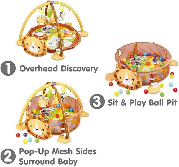 61w2glqPQ7S._AC_UF1000,1000_QL80_FMwebp_ Baby Activity Gym & Ball Pit – Grow-With-Me Play Mat (0+ Months)