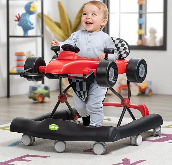 71Xi-6hS9tL._AC_SX679 (2) Baby Formula Racing Car Walker with Steering Wheel & Music – Red