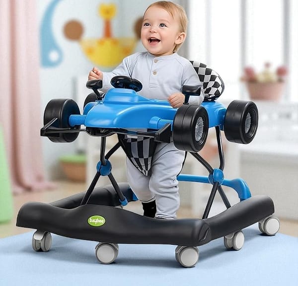 Car-Themed Baby Activity Walker | Adjustable, Musical & Safe