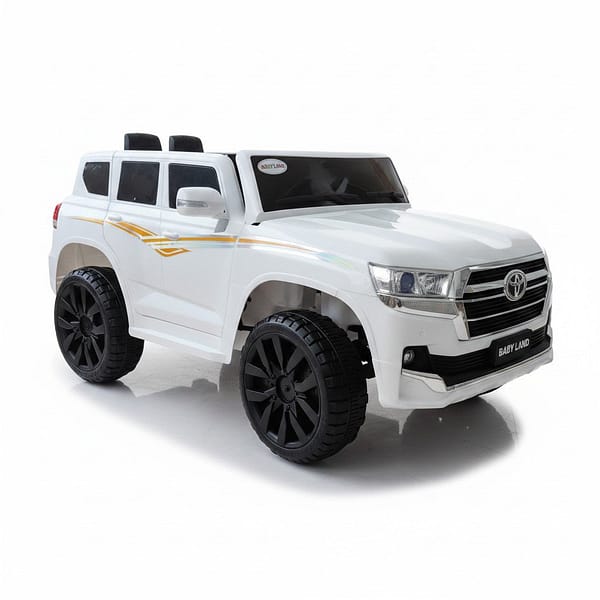 2025/12/1000650508.jpg 12V Toyota Mimic Land Cruiser Kids Electric Ride-On Car – LED Lights, Music & Remote Control