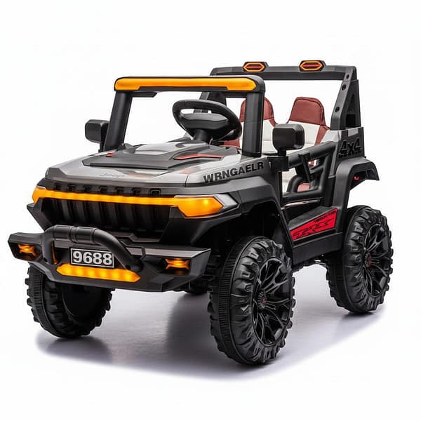 2025/12/1000662141.jpg 12V Kids Off-Road Ride-On Jeep – Big Wheels, LED Lights & Remote Control-Grey