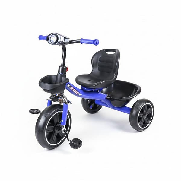 2025/12/1000662147.jpg Baby Kids Tricycle with , Comfortable Seat & Basket-Blue