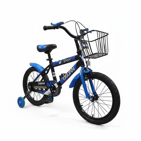 2025/12/1000662310.jpg Children’s 16” Bike with Basket & Training Wheels- Blue