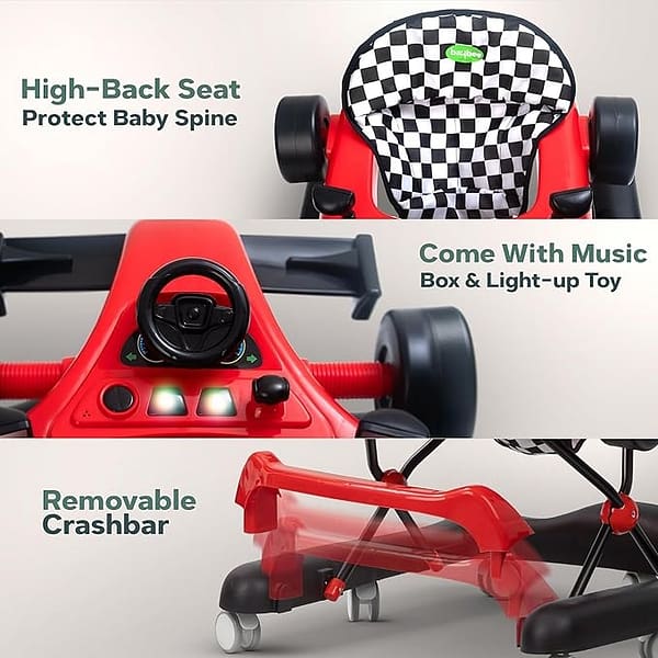 718 EsaxkFL._AC_SX679 Baby Formula Racing Car Walker with Steering Wheel & Music – Red