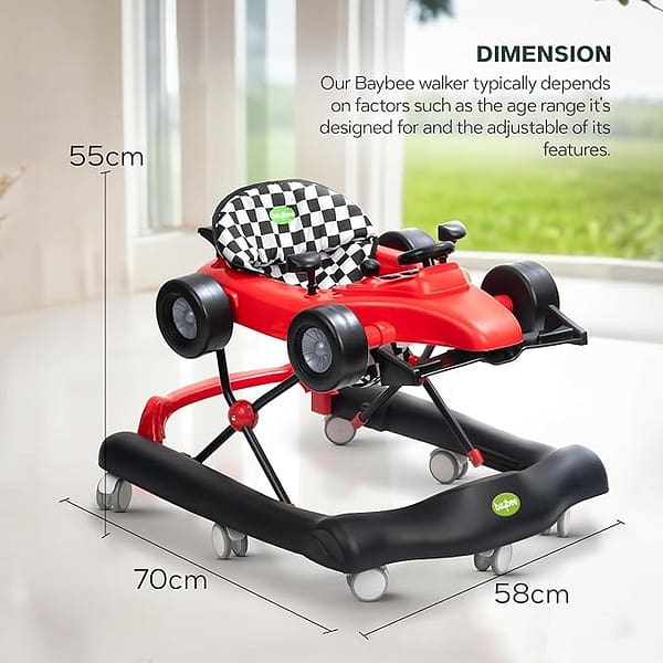 71H 8g1OISL._AC_SX679 Baby Formula Racing Car Walker with Steering Wheel & Music – Red