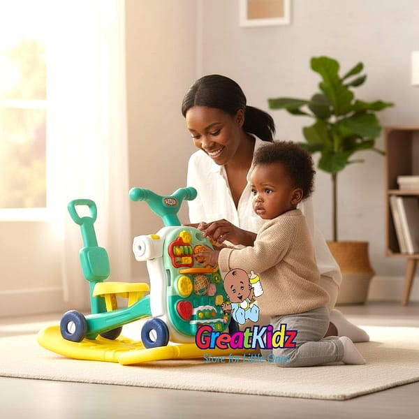 Lll (42) Multi-Function Baby Walker Ride-On with Parent Push Handle