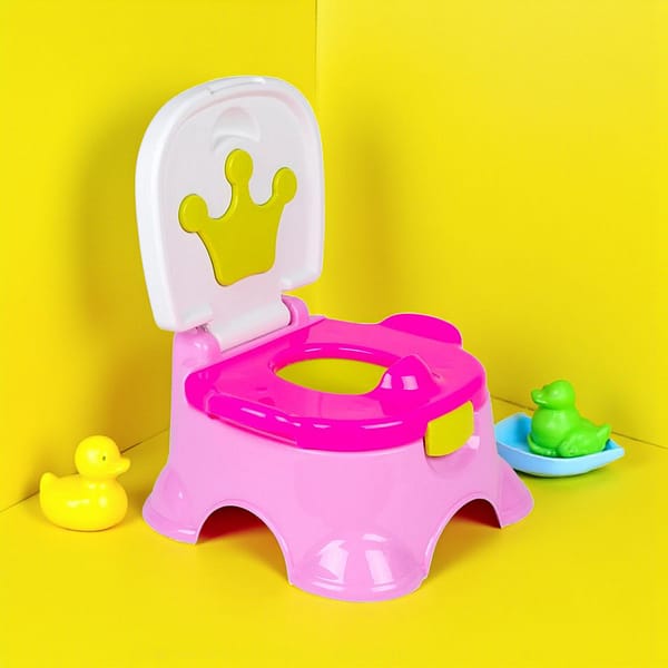 Toddler Potty Chair for Girls – Cute Pink Royal Trainer Seat-Pink