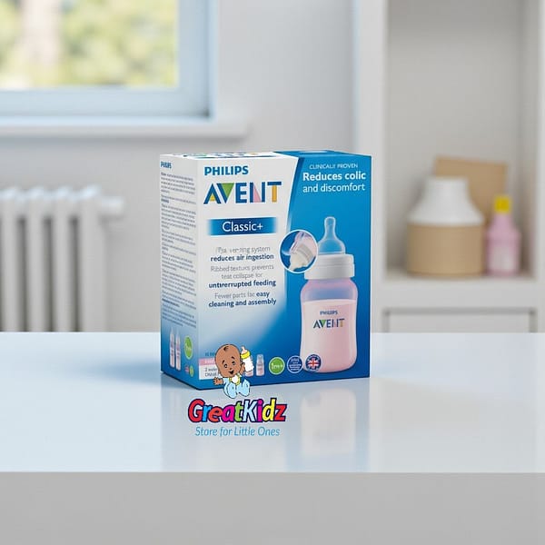 Philips Avent Classic Baby Feeding Bottle – Anti-Colic BPA-Free Newborn Bottle - Pink