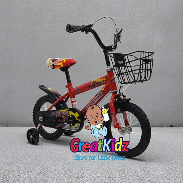 12 Inch Kids Bicycle with Training Wheels – Red SuperBike