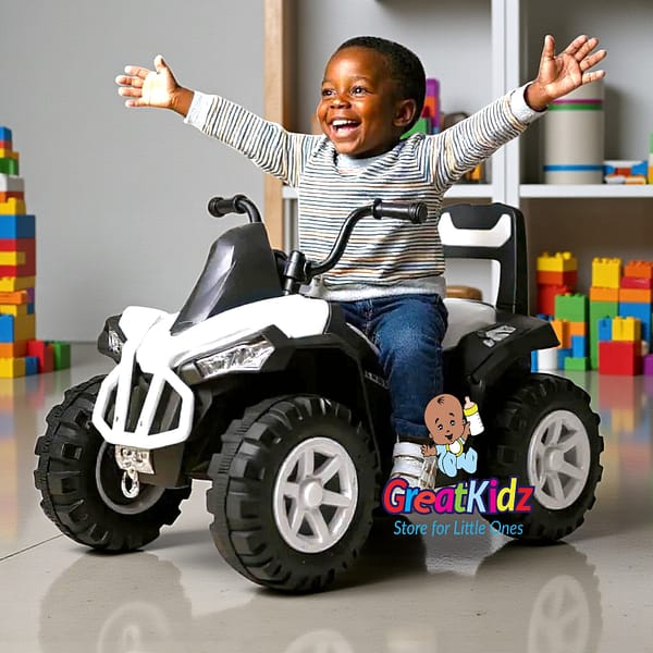 Children’s 6V Battery Powered Quad | Easy-to-Ride Mini ATV-White