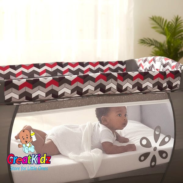 pP (1) Mama Kids Baby Travel Cot with Mosquito Net | Portable Foldable Baby Playpen
