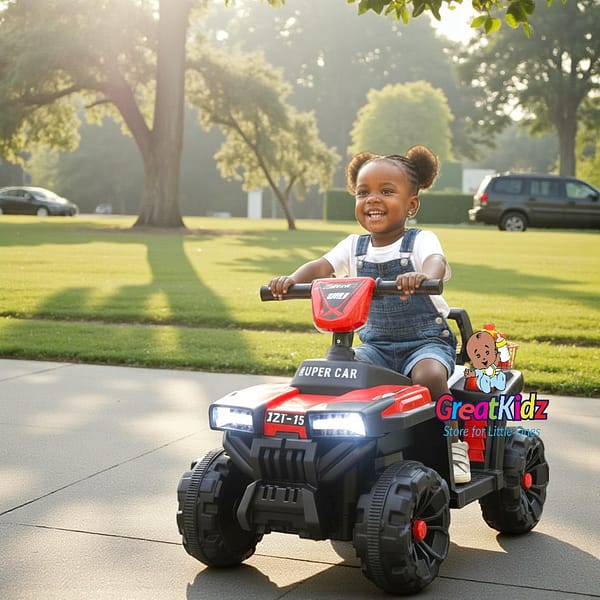 Kids Toddler Ride-On Quad Bike | Toddler Electric ATV Toy with LED Lights