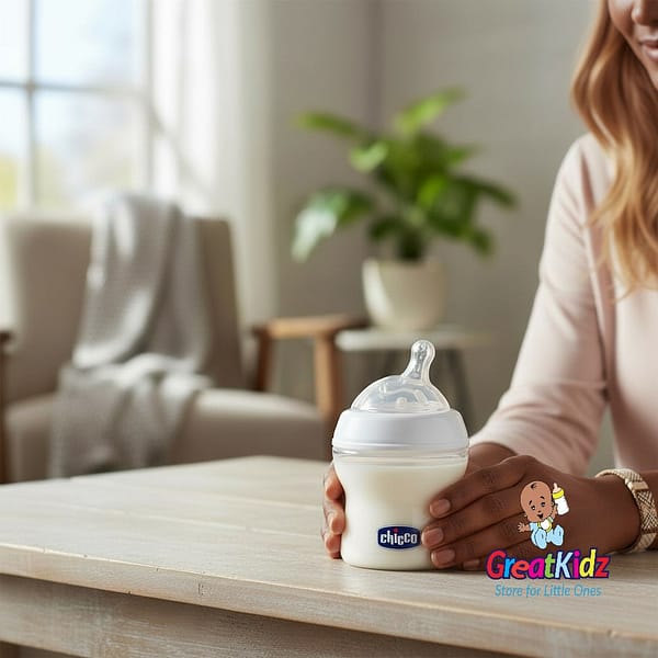 Chicco Natural Feel Baby Bottle – Anti-Colic Silicone Nipple-150ml