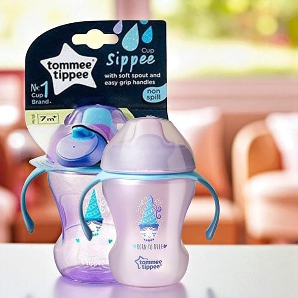 Tommee Tippee Sippee Cup 7+ Months – Non-Spill Soft Spout Training Cup with Handles -2PC