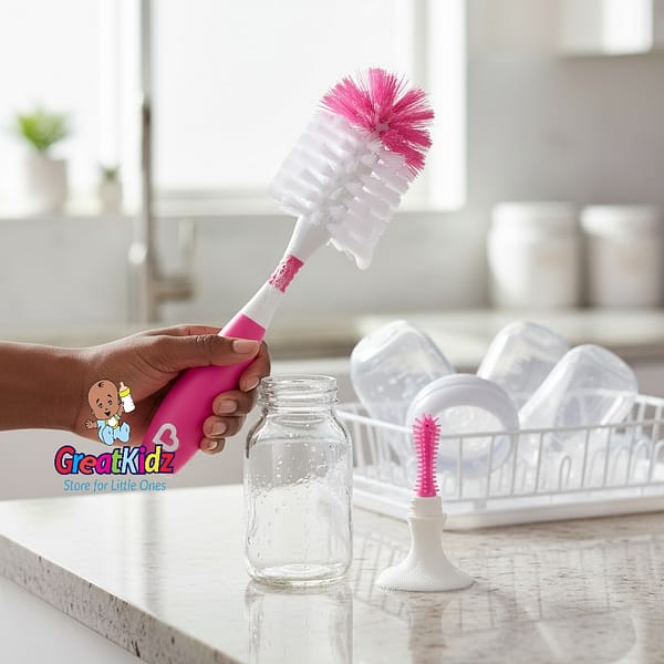 Munchkin Bristle Baby Bottle Brush, Includes Suction Base