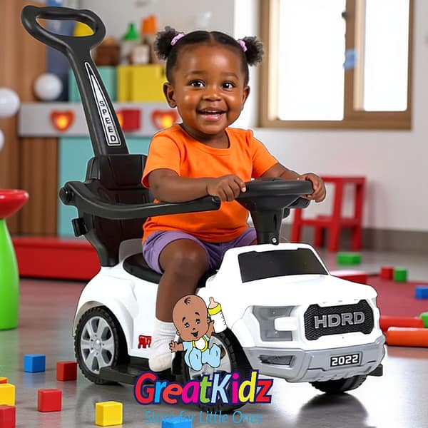 Kids Push Ride-On Car with Parent Handle | Toddler Ride-On Toy Car with Safety Guard