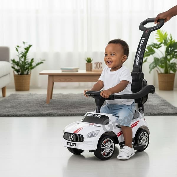 car (3) Kids Push Ride-On Car with Parent Handle | Toddler Ride-On Toy Car with Safety Guard