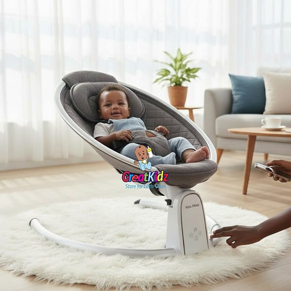 Baby Electric Rocker Chair | Automatic Infant Soothing Swing with Recline & Safety Harness