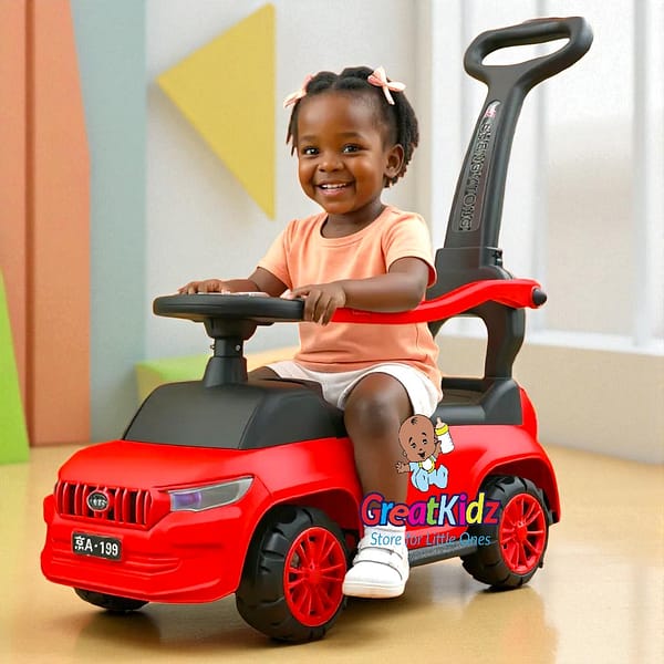 Kids Push Ride-On Car with Parent Handle | Toddler Ride-On Toy Car with Safety Guard