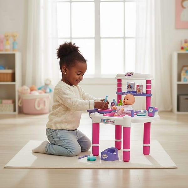 Kids Pretend Play Baby Care Station / Doll Care Playset