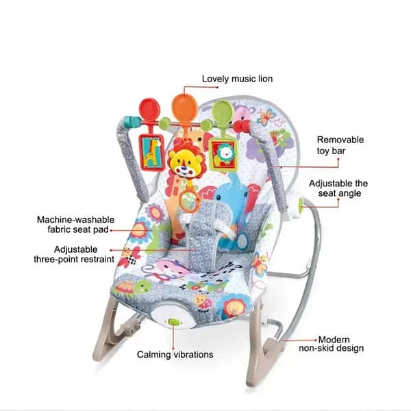baby-rocker-chair-baby-bouncing (1) Baby Infant Rocker Chair with Toy Bar & Vibration