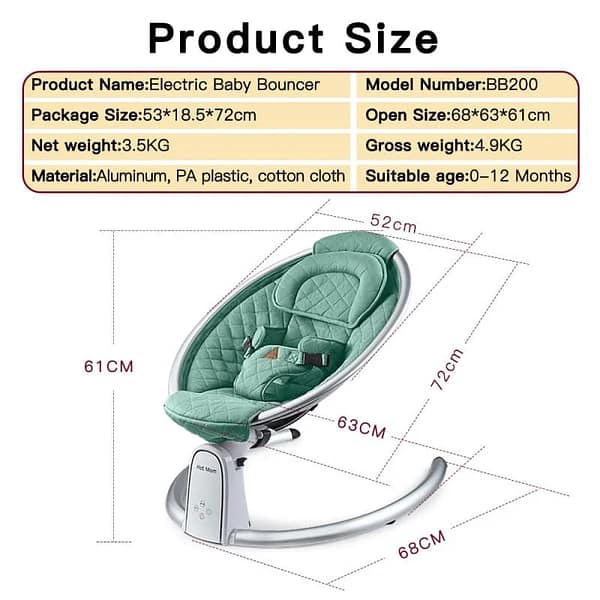 hot-mom-serena-bluetooth-baby-bo Electric Baby Rocker & Infant Swing Seat