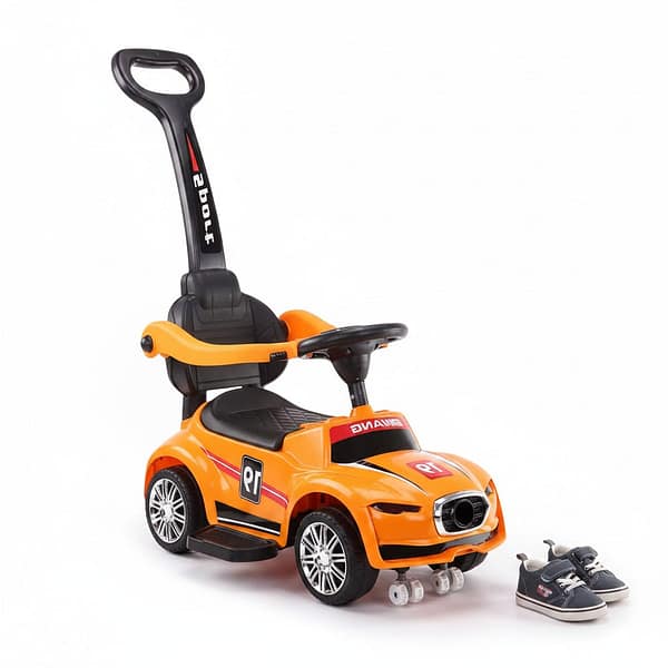 insert-view-image-0 (Product Beautifier) (9) Kids Push Ride-On Car with Parent Handle | Toddler Ride-On Toy Car with Safety Guard - Yellow 1-3 Years