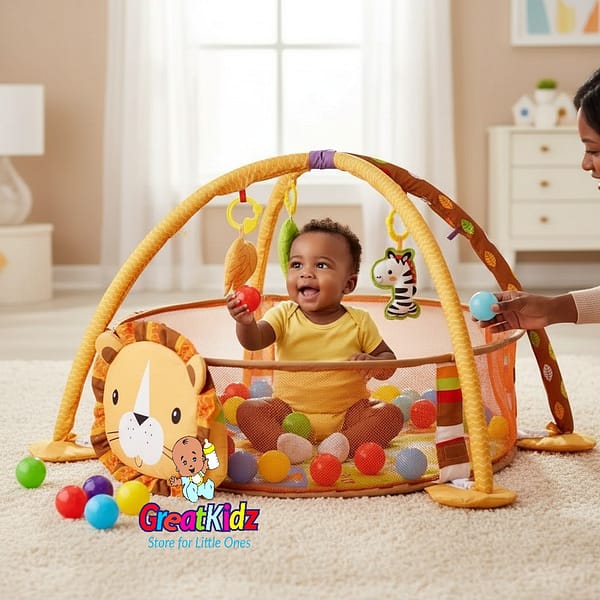 Baby Activity Gym & Ball Pit – Grow-With-Me Play Mat (0+ Months)