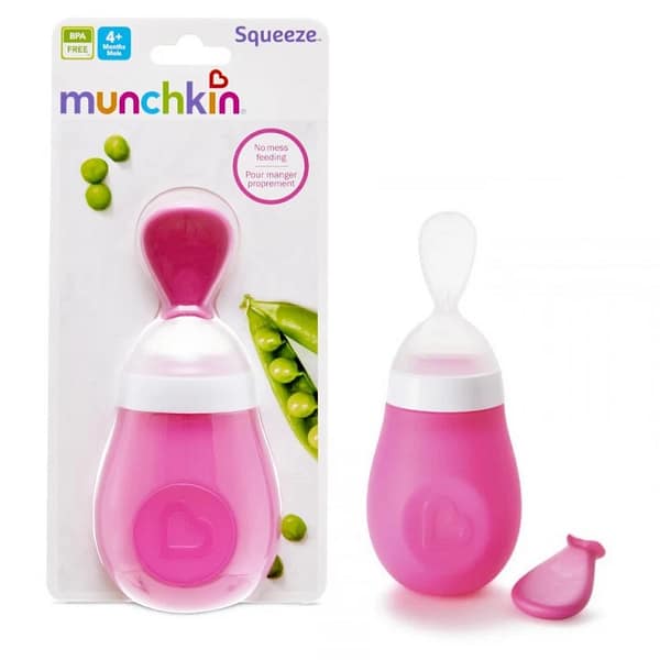 16638386921532906165-800x800 Munchkin Squeeze Baby Food Feeder 1 Pack – BPA Free Infant Feeding Spoon Bottle-Pink