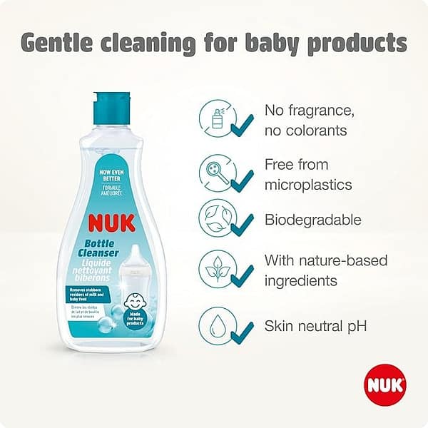 71-Y6S0h9cL._AC_SX679 NUK Bottle Cleanser Liquid 500ml – Baby Bottle Cleaning Liquid for Feeding Accessories