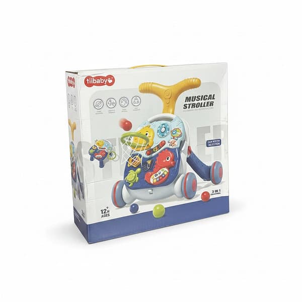 3-in-1 Musical Baby Push Walker & Activity Center – Learning-to-Walk Stroller with Interactive Toys | Kampala Uganda
